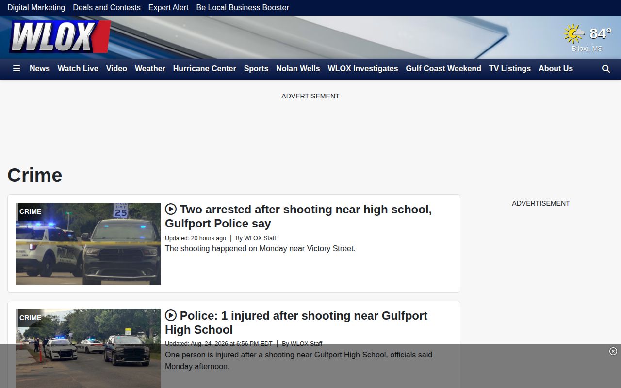 WLOX Crime source for Harrison County selected crime and arrest reporting
